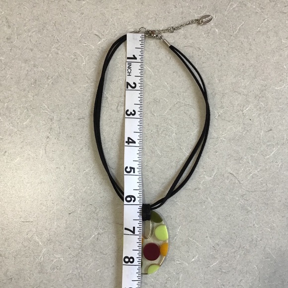 2/$25 Caracol Necklace with Polka Dot Resin Pendant - Picture 10 of 15